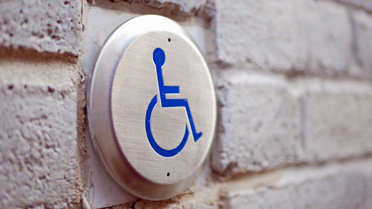 A disabled push button
