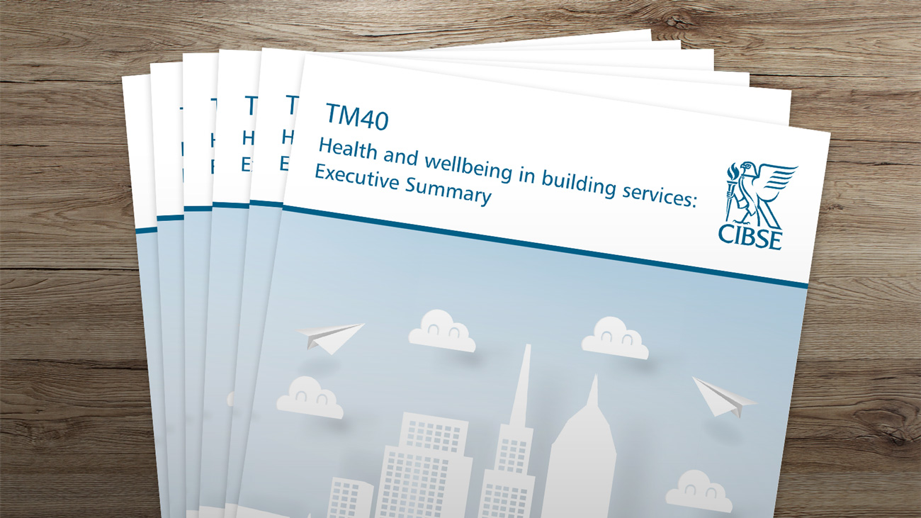 A picture of CIBSE guidance on health and wellbeing in building services